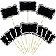 HSYTEK 24 Stück Kreidetafel Klein Zahnstocher, Schilder zum Beschriften, Buffet Zubehör, Fähnchen zum Beschriften für Party Etiketten, Preisschilder, Cupcake Dekorationen, Sandwich, Beschriftete