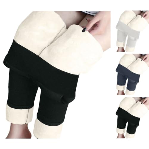 Fleece Lined Leggings Women Tummy Control Thermal Warm Tights with Pockets - image 1