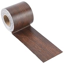 CREATCABIN 32.8 Feet x 2 Inch Wood Grain Repair Tape Wood Colored Duct Tape Brown PVC Self Adhesive Durable Decorative Stickers Roll for Furniture Floors Cabinets Tables Repairs DIY Crafting