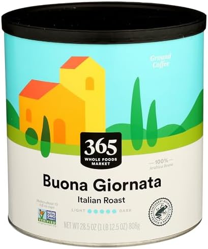 365 Everyday Value, Buona Giornata Italian Roast Ground Coffee - Canister, 28.5 Ounce
