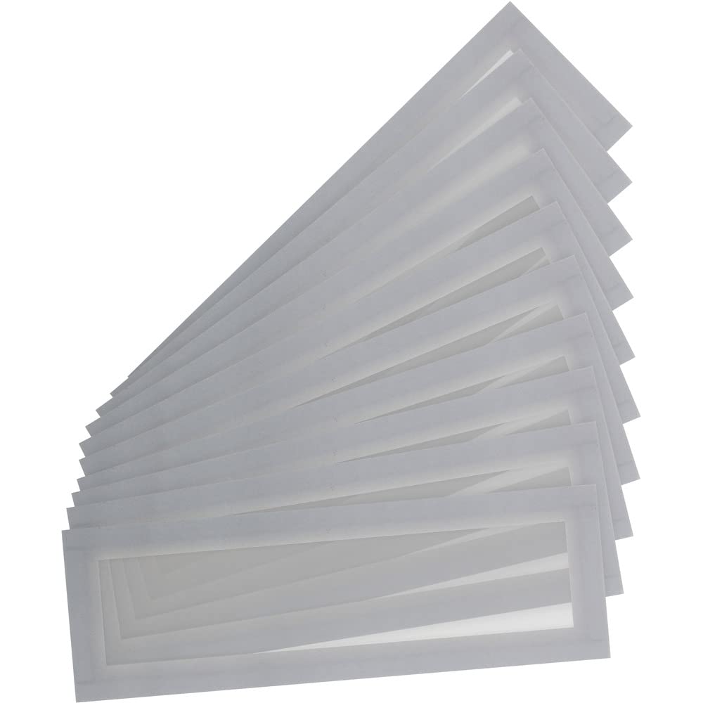 Djois made by Tarifold 195209 - Pack 10 Marcos Magnéticos Porta-títulos A5/A4 - para etiquetas (55 alto x 210 mm largo)- Magneto PRO para Pizarras Magnéticas, color Gris plateado