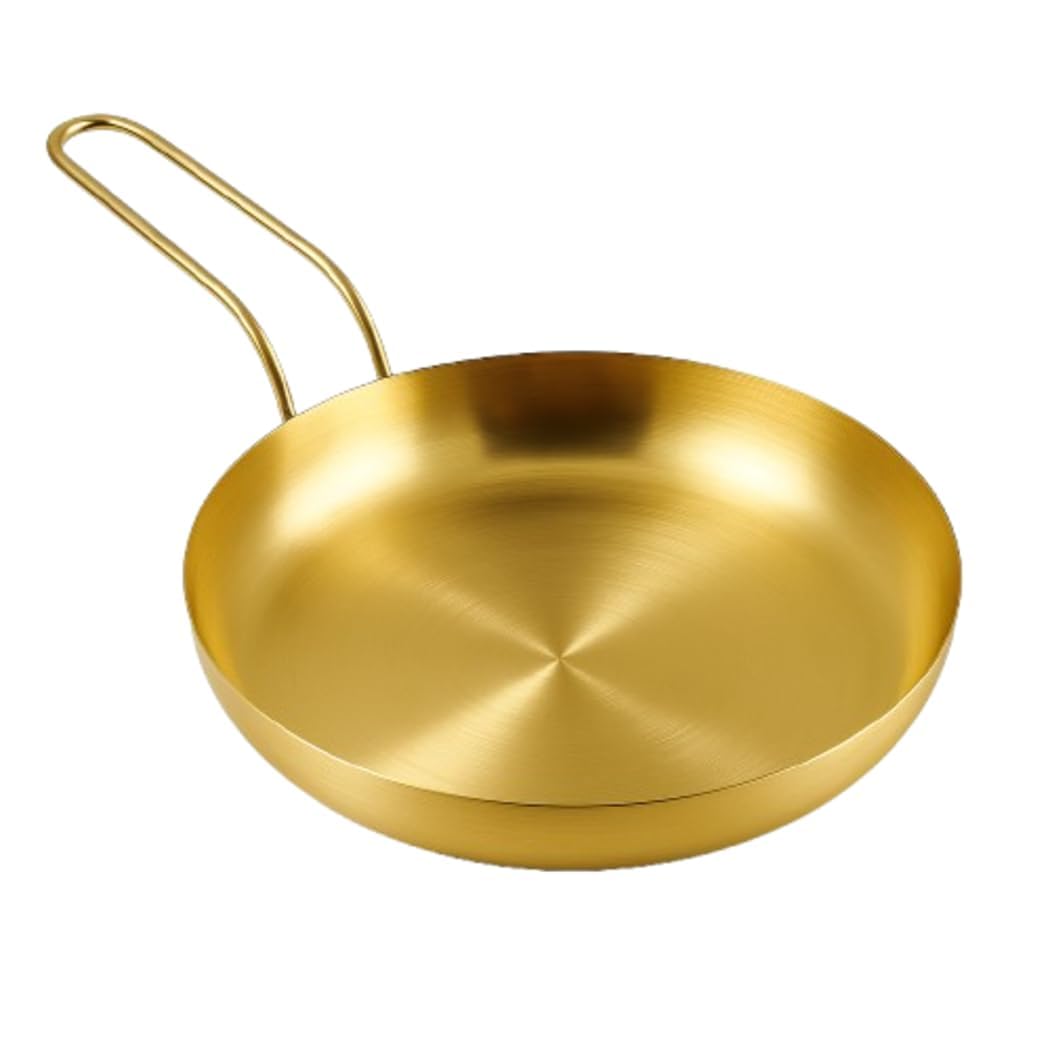 Buy VALAJOGI Golden Stainless Steel Nonstick Skillet Frying Pan
