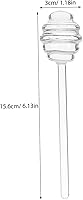 Vista 2 de Varita de cristal para remoción de miel de 5.34 pulgadas, cuchara portátil para jarabe de mermelada, varita para agitar, tarro de miel transparente