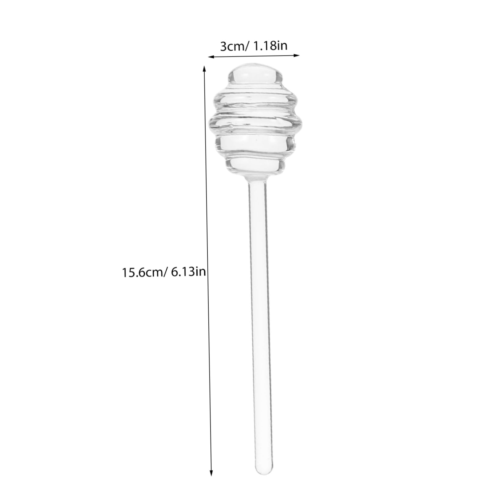 CALLARON Honey Stirrer Honey Stirring Rods Honey Scoop Portable Honey Stirring Spoons Honey Stick Stirrer Honey Mixing Spoon Honey Comb Wand Honey Dropper Glass To Bake Stirring Accessories - View #9