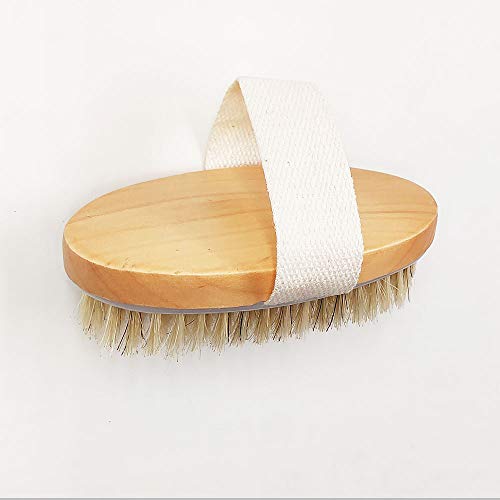 Hyshina Dry Skin Body Brush Improves Skin\'s Health and Beauty Natural Bristle Remove Dead Skin and Toxins Cellulite Treatment Improves Lymphatic Functions Exfoliates Stimulates Blood Circulation - Thumbnail 2