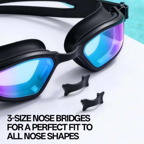 Lunettes de natation de course avec verres miroir galvanisés - 5