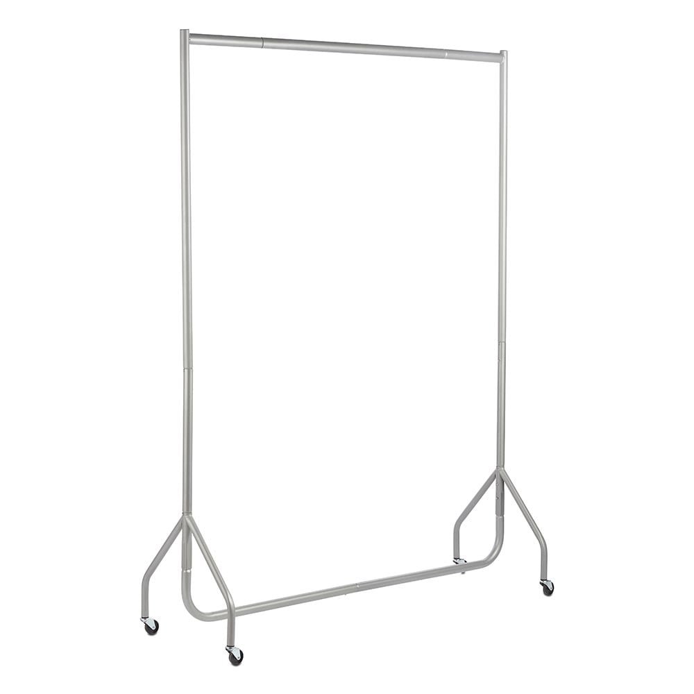 Shopfitting Warehouse Extra Height Heavy Duty Clothes Rail Garment Rack Steel Silver 5ft wide