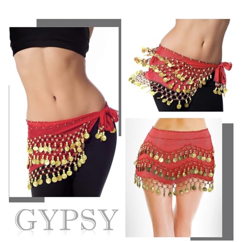 Chaîne danse du ventre et écharpe de hanche style tenue de gitan - 4