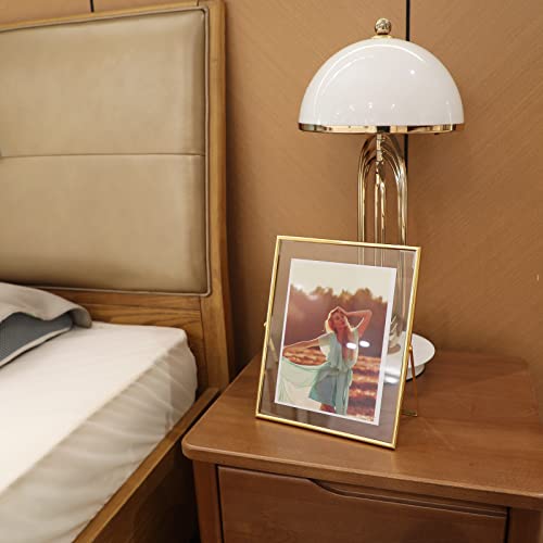 Ahago Floating Frame (Gold, 8"X10"), For Multiple Photo Sizes (7X9, 6X8, 5X7), Vertical Adjustable Tabletop Photo Frame, Classy Gift Choice For Father’s Day, Home Or Wedding Decoration… #TOP3