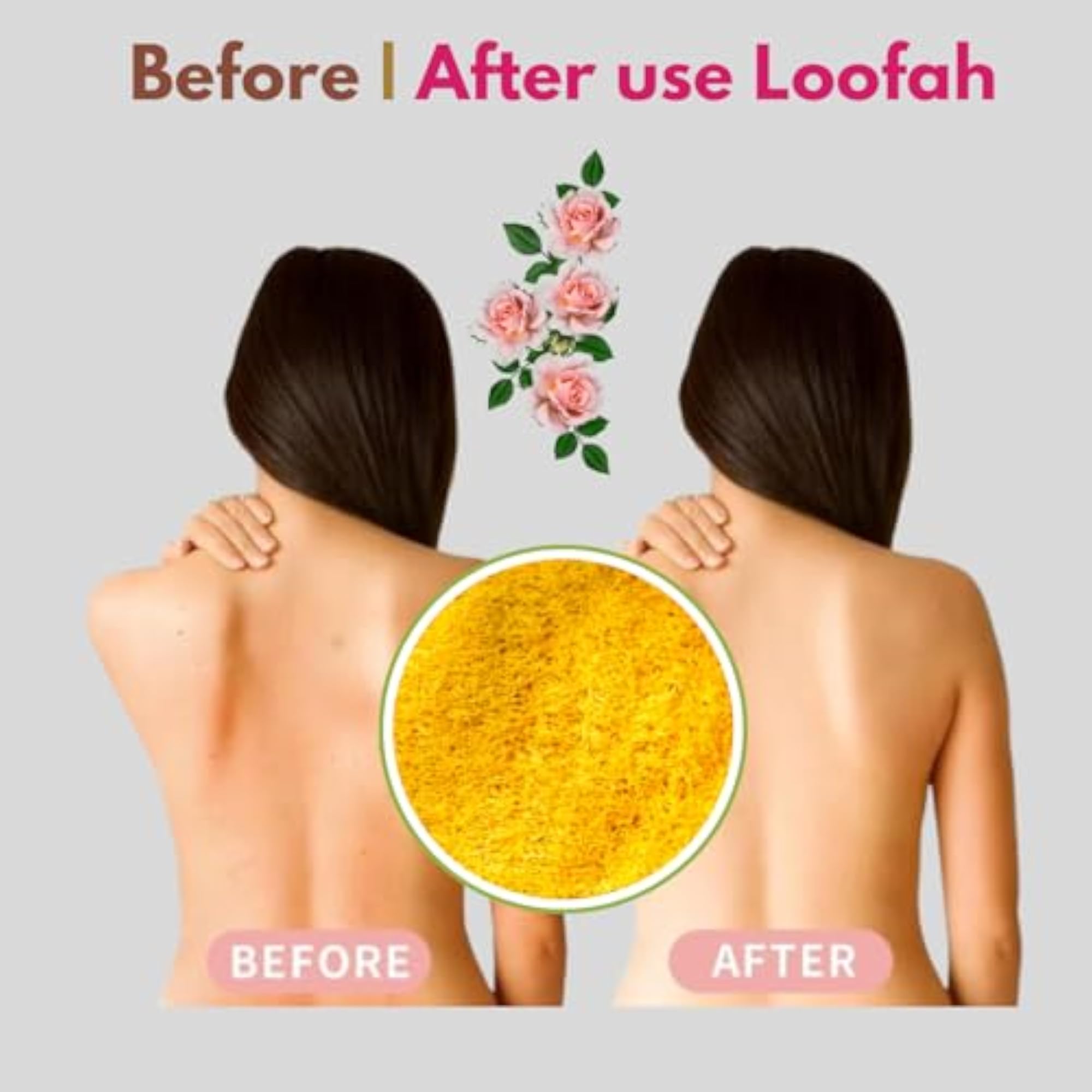 Natural Loofah Scrub Combo Pack of 3, Eco-Friendly Exfoliating Sponge