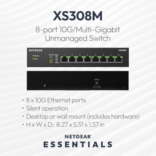 Image of NETGEAR 8-Port 10G /Multi-Gigabit Ethernet Unmanaged Switch