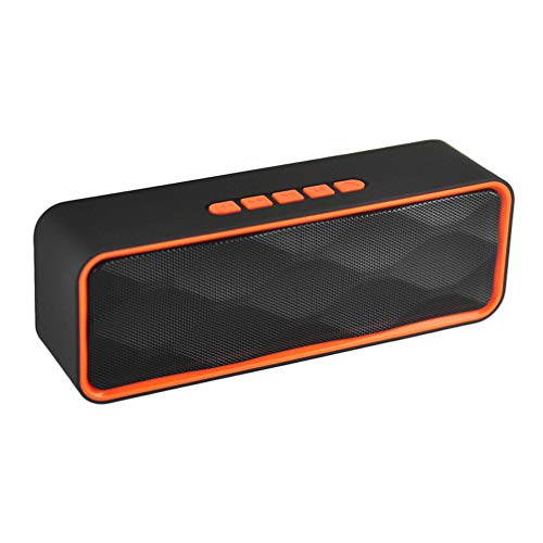 Mini-Wireless-Lautsprecher Tragbarer Intelligenter Subwoofer-Lautsprecher Handy-Auto-Soundsystem für Den Yoga-Tanz zu Hause (Orange)