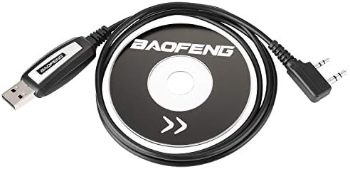 Baofeng Walkie Talkie Programming Cable&CD Driver, Compatible USB Programming Cable for Baofeng Two Way Radio UV-5R,UV-5R5, BF-888S,BF-F8+ with Driver CD