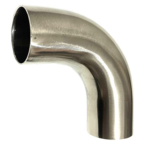 S-NET ステンレス 曲げ パイプ 90度 マフラー エキゾースト 排気管 汎用 ジョイント ワンオフ チューブ SUS 304 1.5mm 厚 38Φ