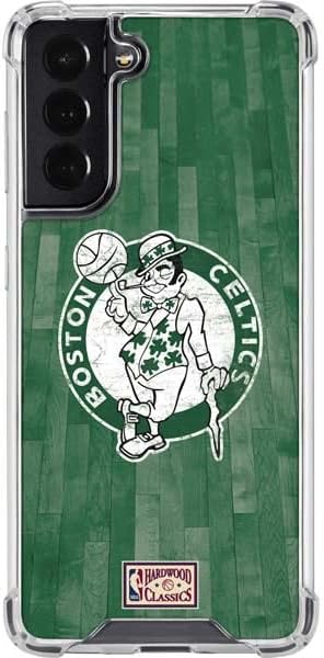 Skinit Clear Phone Case Compatible with Galaxy S22 - Officially Licensed NBA Boston Celtics Hardwood Classics Design