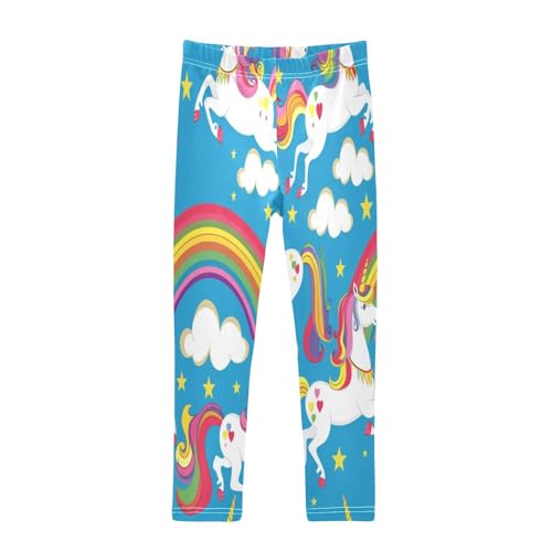 Toddler Girls Leggings Printed Yoga Pants Leggings Unicorn and Rainbow for Kids
