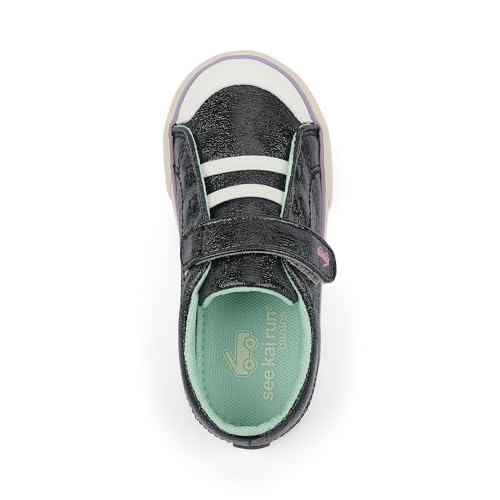 See Kai Run Basics - Alex Sneaker for Kids, Black Metallic, 74