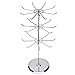 Polmart Adjustable Medium Duty Countertop Spinning Display Stand - for Retail, Jewelry, Cosmetics, Crafts - Reinforced Base, 360° Rotating Tiers, Three Height Adjustable Spinner (Silver)