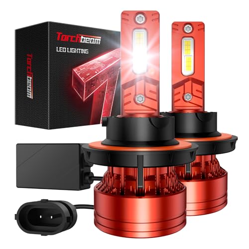 Image of Torchbeam H13 /9008 LED Bulbs, 2026 Edition 87000LM, 6500K White Clear Light, Heavy Duty Construction, 2 Pack