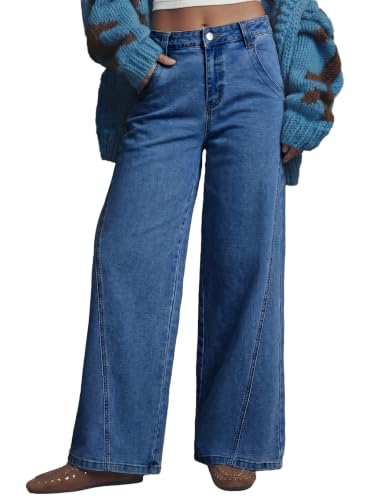Astylish Effortlessly Stylish Womens Relaxed Fit Jeans Fashion Wide Leg