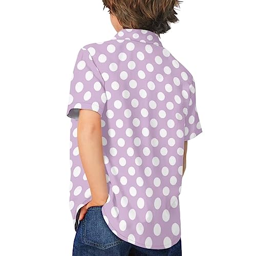 Polka Dot Kids Hawaiian Shirt Boys Beach Shirt Tourist Costume Tops Designer Funny Cool Button Shirts4
