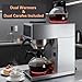 VONCI 1610W Commercial Coffee Maker, 12 Cup Drip Coffee Machine, 2 Glass Carafes and 2 Warmers, Stainless Steel Housing & Funnel, Industrial Coffee Maker for Offices, Hotels, Home