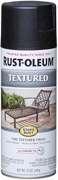 Rust-Oleum 7220830-6PK Stops Rust Textured Spray Paint, 12 oz, Black, (Pack of 6)