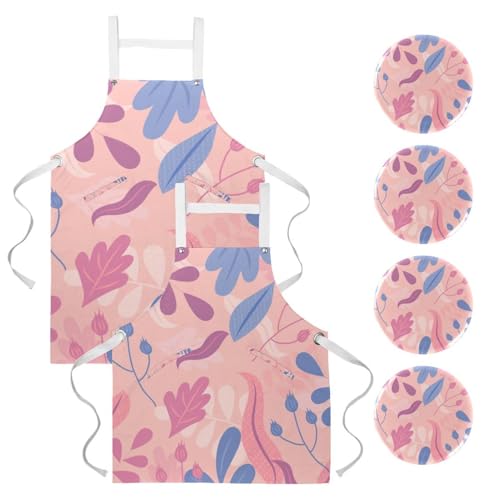 Tablier de cuisine anti-taches pour pâtisserie et nettoyage avec poches et broches