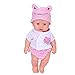 Semme Simulation Babypuppe, 30CM Vinyl Wasserdichter Körper Realistisches, weiches, echtes Outfit Nettes Neugeborenes Puppen-Begleitspielzeug (Pink)