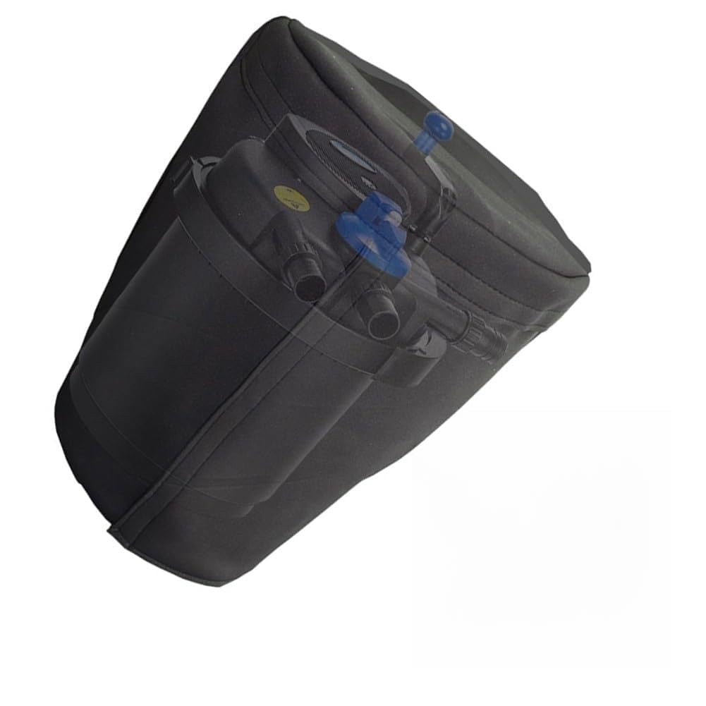 Funda para filtro de estanque contra el frío: aislamiento térmico negro 210D