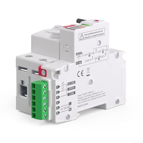 RCCB 30mA Auto Recloser de 16A con ajustes de retardo y pantalla LED 6