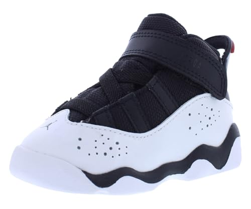 Nike Jordan 6 Rings Infant/Toddler Shoes Size 7, Color: Black/University Red/White-Black