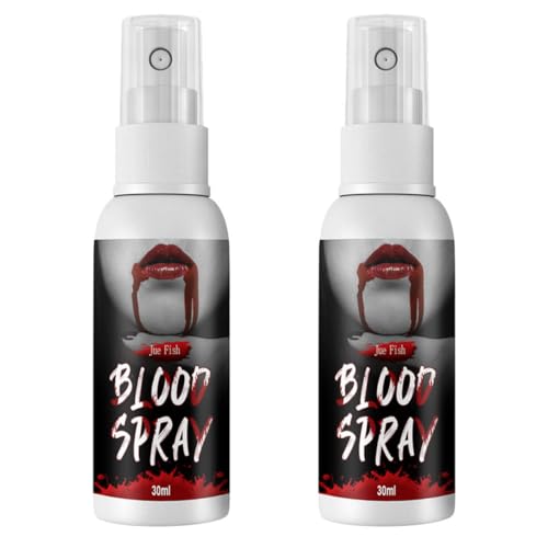 NOLITOY 2 Piezas spray de sangre falsa fiesta maquillaje de halloween rociar fato halloween decoracion halloween fijador maquillaje spray sangre de cara de zombi sangre de maquillaje rojo