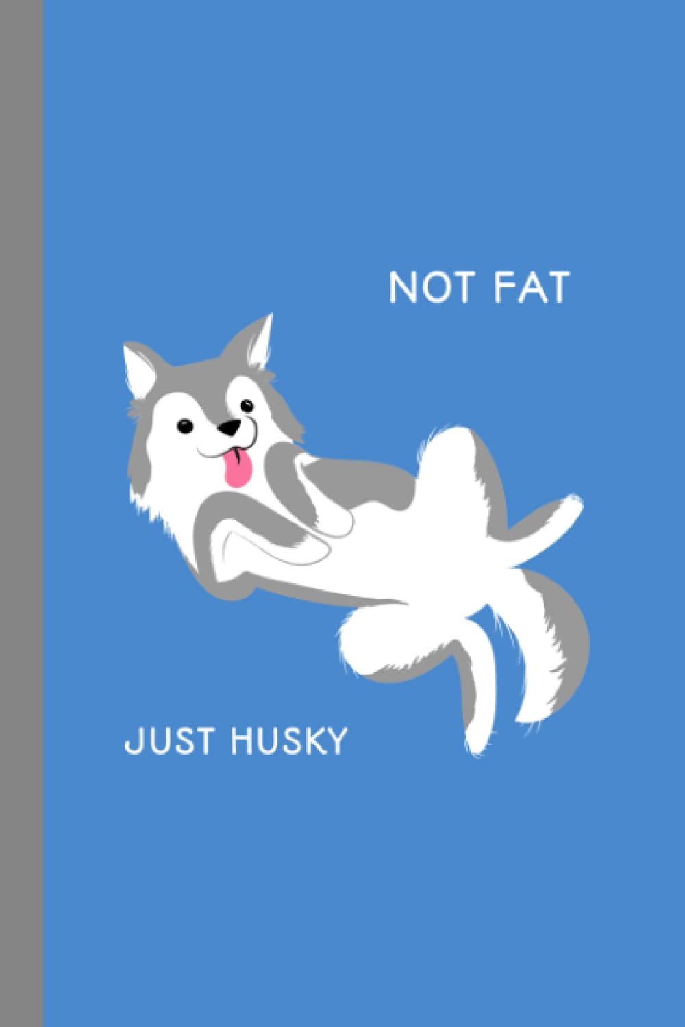 Jusky Dog Journal: Cute Blank College Ruled Notebook for Journaling, 6x9 150 Page Lined Writing Journals for Adults, Teens, and Children with a Cute Animal Aesthetic, Colorful Blue Design