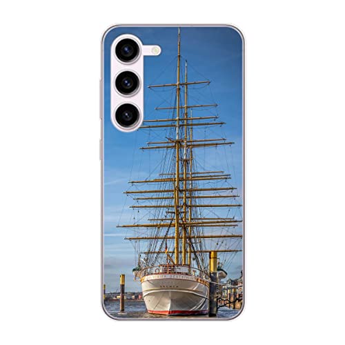 Coque Samsung Galaxy S23+ König Design en TPU antichoc motif bateau à voile