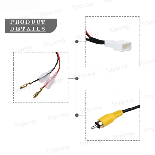 Image of Retain OEM Factory Car Rear View Backup Reverse Camera Video Adapter Connector RCA Cable for Toyota Land Cruiser Old RAV4 RX330 Original 86 Screen Mazda 4Pin