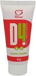 D4 GEL UMECTANTE BEIJAVEL PARA LUBRIFICAÇÃO SABOR MORANGO 60G
