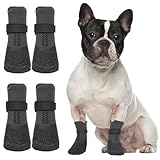 Hundeschuhe 4 Stück wasserdichte rutschfeste Hundeschuhe Pfotenschutz Hundestiefel für...