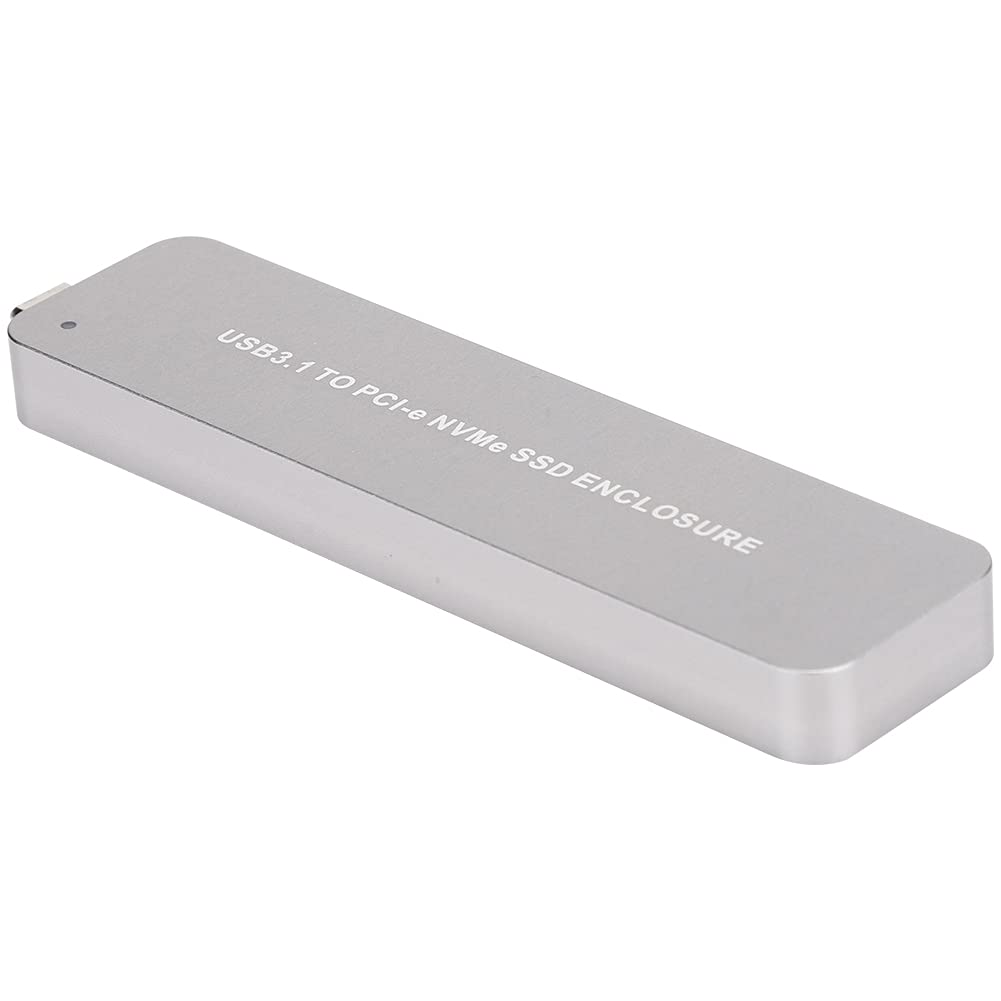 Custodia SSD M.2 da NVME a tipo C, custodia portatile in metallo per SSD, design retrattile per SSD NVME da 40 mm/60 mm/80 mm, supporto TRIM accelerazione UASP, scatola disco