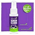 Screen Cleaner Spray and 2 Microfiber Cloths - 2oz Bottle by Screen Mom-Screen Cleaner Spray and Wipe for TV, Computer, Phone, iPad, Car Screen Cleaning Kit Electronic Cleaner Spray