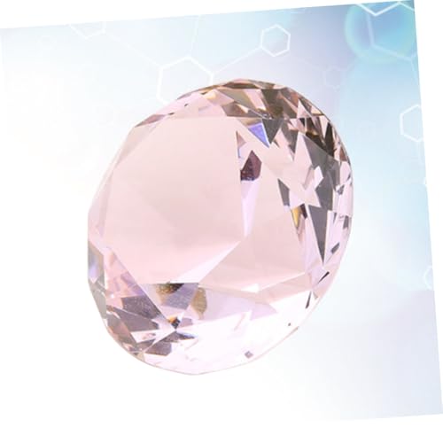 Gemas artificiales de cristal rosa de 60mm para centros de mesa de bodas 2