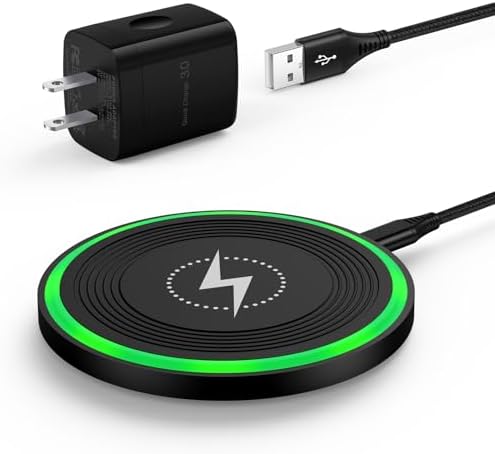 15W Kabelloses Schnellladepad Für Google Pixel 9/8/7/6, Samsung Galaxy S25/S24, IPhone 16 – Mit QC 3.0 Adapter & USB-C-Kabel
