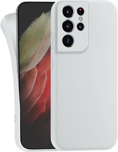 MyGadget Cover per Samsung Galaxy S21 Ultra - Custodia Protettiva in Silicone Morbido – Case TPU Flessibile - Ultra Protezione Antiurto & Antiscivolo Bianco