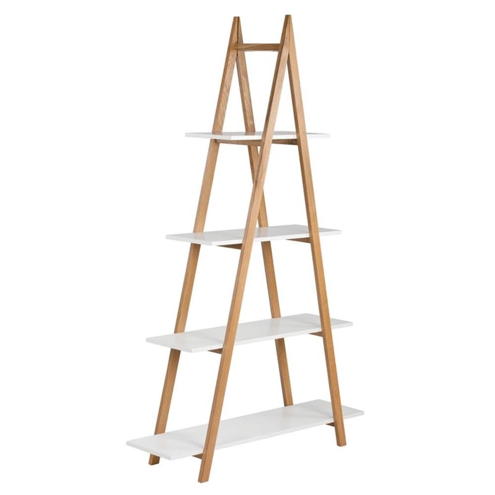 Serta Universal Expert Abacus Ladder Bookshelf Modern Oak and White