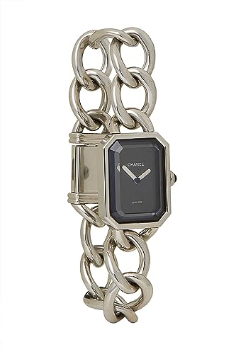 Pre-Loved Black & Silver Premiere Gourmette Watch Medium, Silver