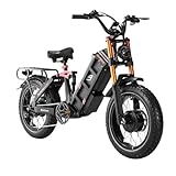 [🌟eAhora Juliet Pro II 2025 Upgrades]——✔️①Reinforced Peak 5200W Dual Motor, Faster 43MPH Speed✔️②Latest 60V 70Ah Battery for 220Miles✔️③Exclusive customization Adjustable Lockable Mix Damping Front Fork & 4-link Rear Suspension✔️④4-Piston Dual Hydrau...