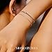 Mono Pebble Gold Bracelets Set, Tarnish Proof and Hypoallergenic Thick Gold Layered Bracelets Set or Single-Piece with Finest Cubic Zirconia Stone, Extension and Strong Lobster Hook, 18K Yellow Gold Option (White Gold 3-Bracelet Set)
