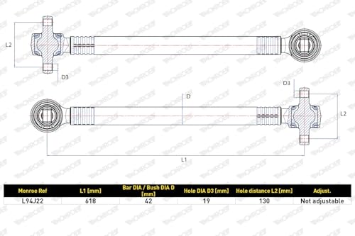 Bras de suspension Monroe L94J22 pour triangle de direction de voiture - 2