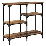 【Dimensions optimisées】 Ses dimensions facilitent son placement. Les étagères spacieuses offrent un espace idéal pour les objets du quotidien ou décoratifs, tout en répondant aux besoins de vie modernes. L'assemblage peut se faire à deux avec un tournevis, assurant une structure robuste dans votre intérieur, promouvant une organisation pratique. Convient aux espaces petits et grands.