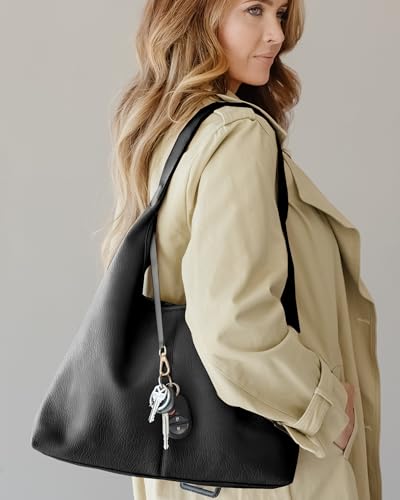 Bolso Hobo de Cuero Vegano para Mujer con Correa al Hombro miniatura 2